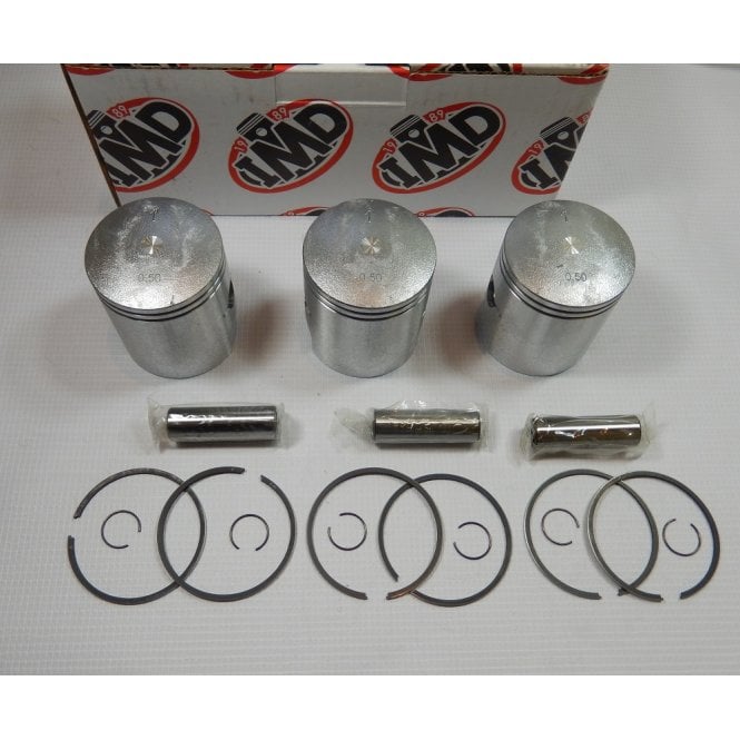 Kawasaki H1 KH500 Piston Set 60mm +0.5mm IMD Pistons England Fit Models 1969-76