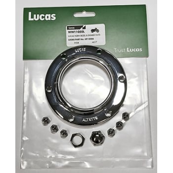 Lucas Horn Chrome Bezel & Domed Nuts for Altette Horn 9 Piece Set