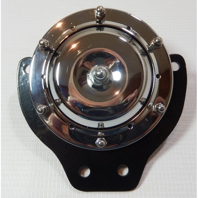 Lucas Replica Altette Chrome Horn With Fixing Bracket 12V LU HF1234, LU 701639, 