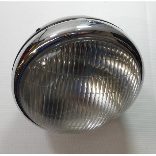 Lucas Type SSU700 7" Headlamp Plain Single Wiring Hole Black