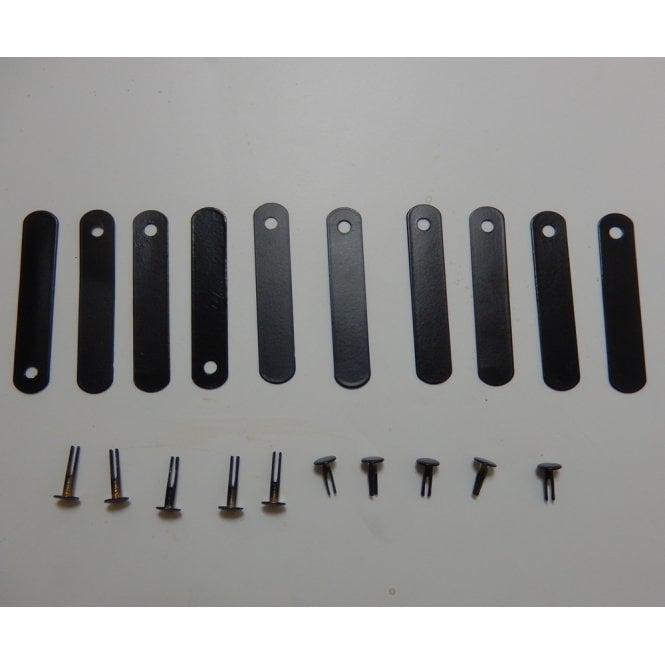 Lycett Saddle Universal Set of Securing Tabs & Rivets Made in UK