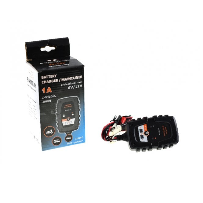 Mini Battery Charger 6 / 12 Volts 1Amp Portable Smart Charger / Battery Optimiser