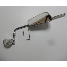 Mirror Universal Clip On Fits 7/8" & 1" Handlebars Excellent Polished Stainless Steel Finish