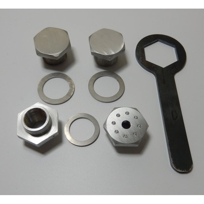 Norton Feather Bed Frame / Triton Alloy Steering Stem & Fork Top Nut Set UK Made