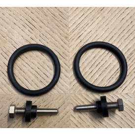 Norton Featherbed Wide Line Oil Tank Fixing Kit Includes 2 Pin Fixings & Rubbers UK Made