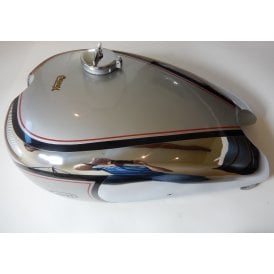 Norton Model 18 Fuel Tank For 1938 Models Painted Black Silver & Red Lining With Norton Logo