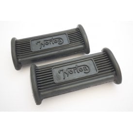Norton Pillion Footrest Rubbers Early Type With Flat Fitting (1940's-1950's) Sold as a Pair