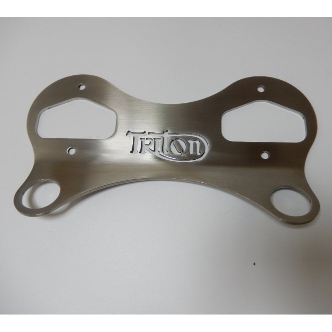 Norton Triton Feather Bed Speedometer & Tachometer Mount Polished Stainless For Road Holder Forks