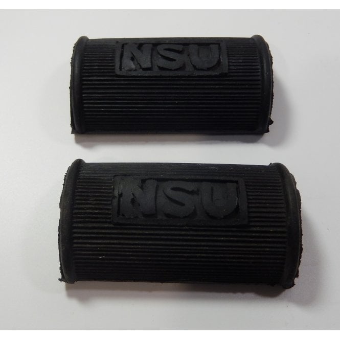 NSU Quickly Rider Footrest Rubbers (Pair) With Logo 