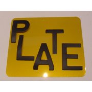 Number Plate Digits 1.75" Matt Black Self Adhesive 7 Digits in A Set
