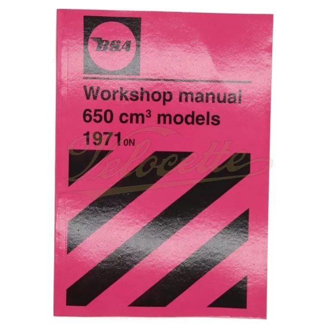 BSA Original A65 Oil-in-Frame Workshop Manual OEM No 00-4189 Made in England