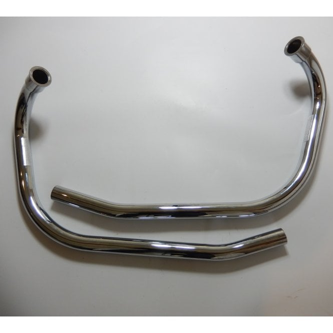 Norton Pair of Chrome 850 Commando Down Pipes (Upswept Silencers) Fits Models 1971-