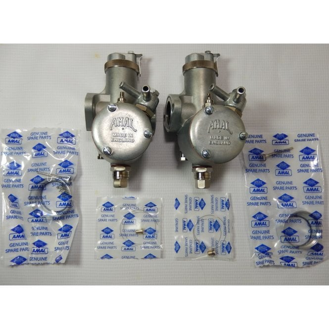 AMAL Pair of Genuine Carburettor Set for BSA A65L Lightning Rocket 1964-65