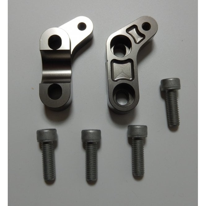 Pair of Handlebar Clamp Accessory Mount For Sat-Navs & Cameras M8 X 1.25 Pitch