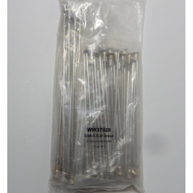 BSA Polished Stainless Steel Spoke Set Fits B33,M20,M21,A50,A10,A65 8
