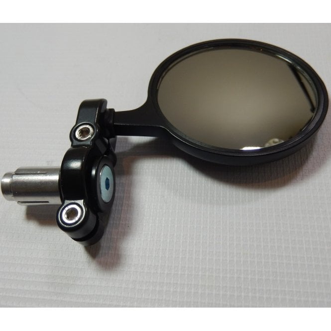 Premium Quality Right Hand Bar End Mirror Black Finish 90mm Diameter