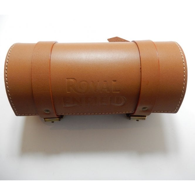 Royal Enfield Genuine Leather Tool Roll Finished in Brown Leather With Straps For Fixing