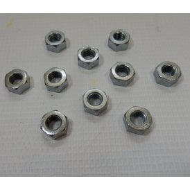 Set of 10 Bar Turned Hexagonal Nuts 5/16" CEI 26TPI Nuts Made in UK