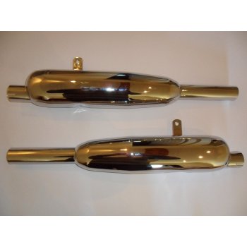 Triumph Silencer for 6T,T110,T120 Pre Unit Duplex models (1960-62) (Pair)