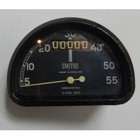 Genuine Smiths D Shaped Speedometer 0 -55 MPH Made in England New Old Stock