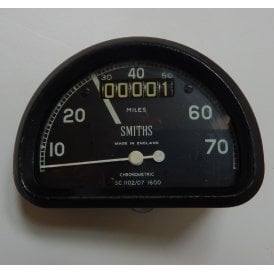 Genuine Smiths D Shaped Speedometer 0 -70 MPH Made in England New Old Stock