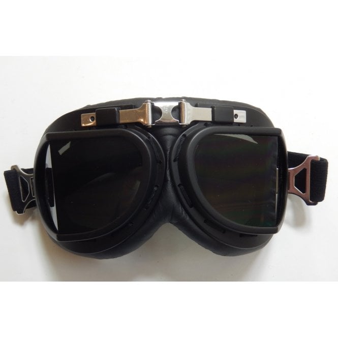 Tinted Goggles Goggles Black Split Lenses Soft Eye Padding & Adjustable Strap CE Stamped