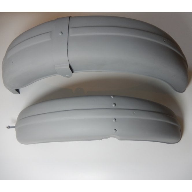 Triumph 3TA, 5TA, T100, T110, T120 Pre-Unit Mudguard Set Primed As Original