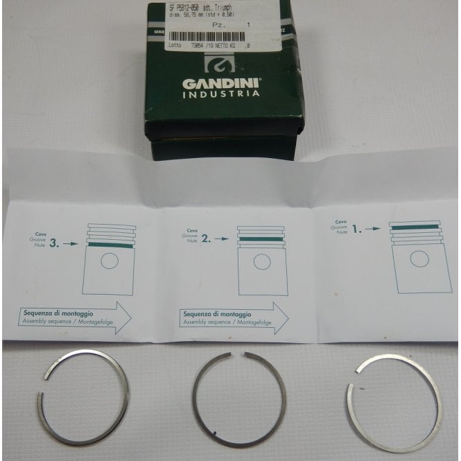 Triumph 3TA / T90 Piston Ring Set +20 Made by GPM Italy Excellent Quality