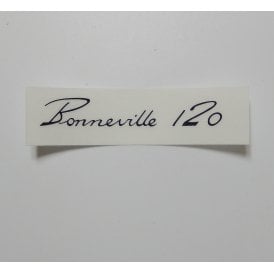 Triumph Bonneville 120 Side Panel Transfer Black Script Small Transfer Made in UK