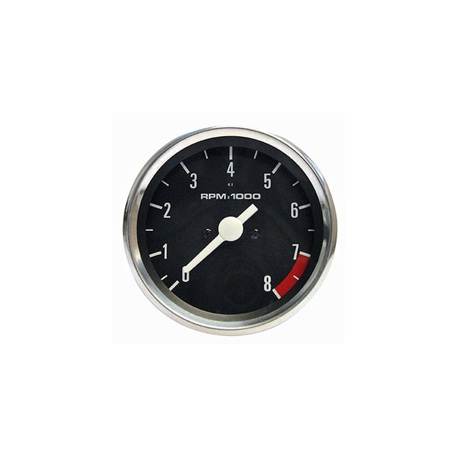 Triumph, BSA, Norton, Tachometer Veglia Type Black Face 4:1 Ratio OEM No 60-7223