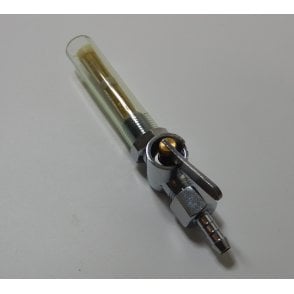 Triumph BSA Petrol Tap Main Chrome Flat Lever Classic Motorcycle 1/4" x 1/4" With Ferrule