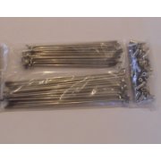 Triumph Cub T20 17" Rear Polished Stainless Steel Spoke Set 1961-