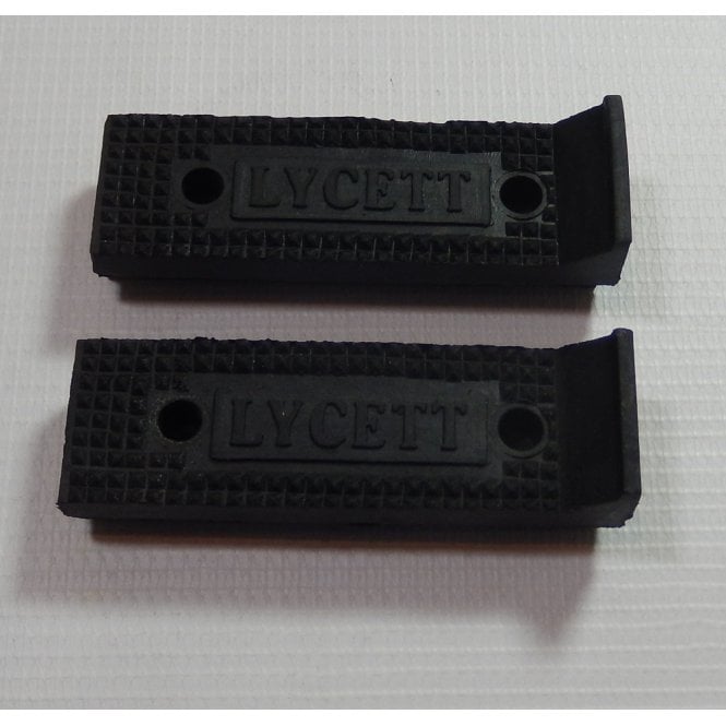 Lycett Triumph, Norton, BSA Pillion Footrest Rubbers (Pair) With Logo 