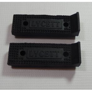 Triumph, Norton, BSA Lycett Pillion Footrest Rubbers (Pair) With Logo 