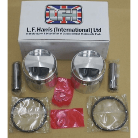 Triumph T100 Pre Unit Complete Piston Set +40 Oversize Made in England