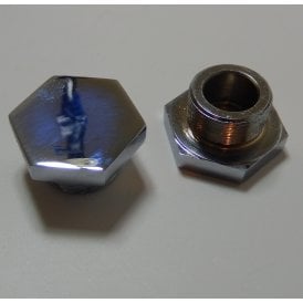 Triumph T100, T120, BSA A65 Chrome Fork Nut (Pair ) Flat Top OEM No 97-2245