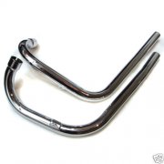 Triumph T120 / TR6 65-68 Down Pipes Chrome (Pair) Made in UK OEM No 70-1957/8 