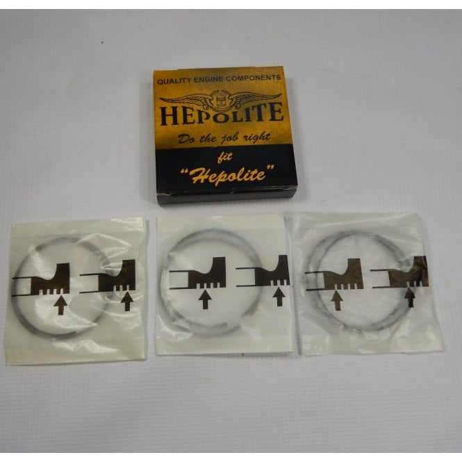 Triumph T120, TR6 Piston Ring Set +40 Genuine Hepolite No R11050