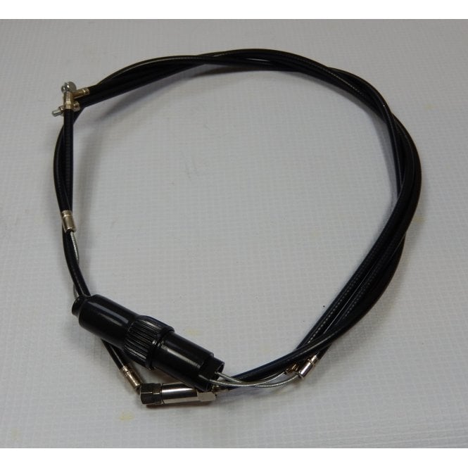 Triumph T140 USA 1979-80 Twin Throttle Cable Set 3 Cables & Junction Box With Adjuster