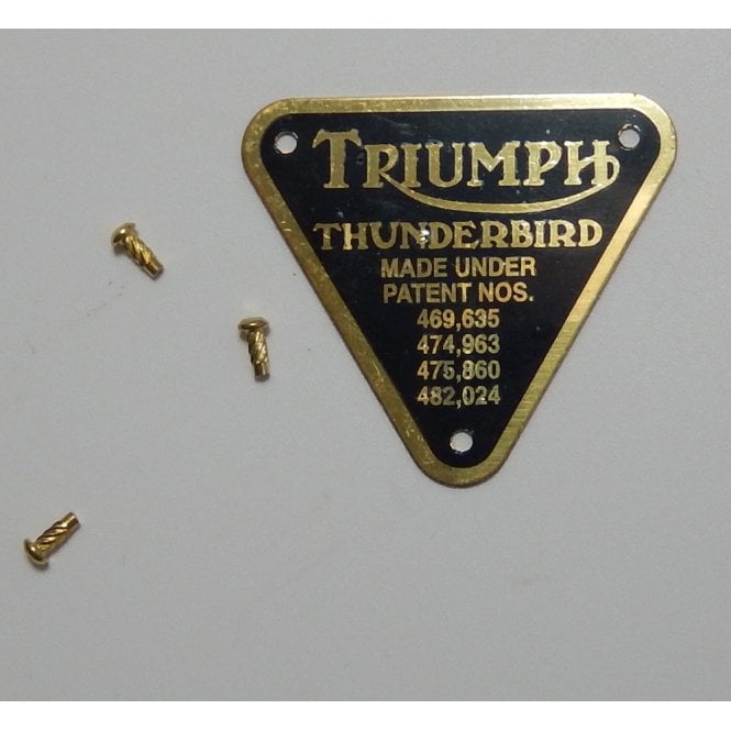 Triumph Thunderbird Patent Plate
