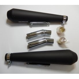 Universal Megaphone Silencer Kit Complete With Adaptors & Matt Black Silencers