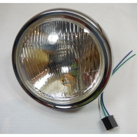 Universal 7" Headlight Rim & Beam Unit With Sidelight, Includes Bulbs & Bulb Holders