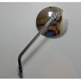 Universal Chrome Round Mirror Left Hand 4" Mirror Head 10mm Fixing