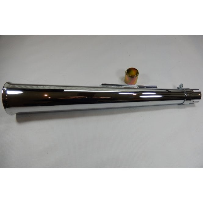 Universal Classic Motorcycle Megaphone Silencer 23" Long With Clamp & Reducing Kit
