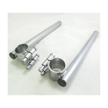 Universal Clip-on Handlebars 34mm & 7/8" Controls Chrome Sold as a Pair