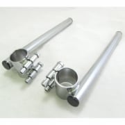 Universal Clip-on Handlebars 34mm & 7/8" Controls Chrome Sold as a Pair