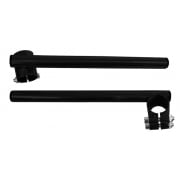 Universal Clip-on Handlebars Black 41mm & 7/8" Controls Chrome Sold as a Pair