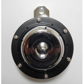 Universal Horn Chrome With Chrome Centre 12V for Classic Motorcycle 100mm Diameter