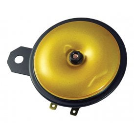 Universal Horn Gold & Black 12V for Classic Motorcycle 100mm Diameter