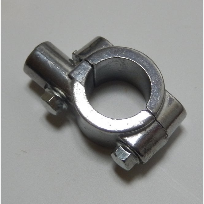 Universal Mirror Clamp Polished Alloy For 7/8" Handlebars 10mm Mirror Fixing
